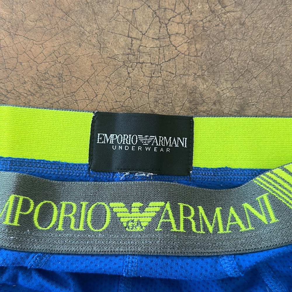 Men’s Emporio Armani, athletic mesh briefs - Picture 2 of 3